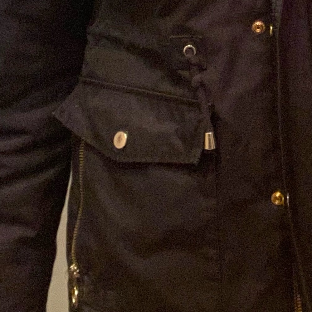 Topshop Basic Black Jacket Parka With Removable W… - image 3